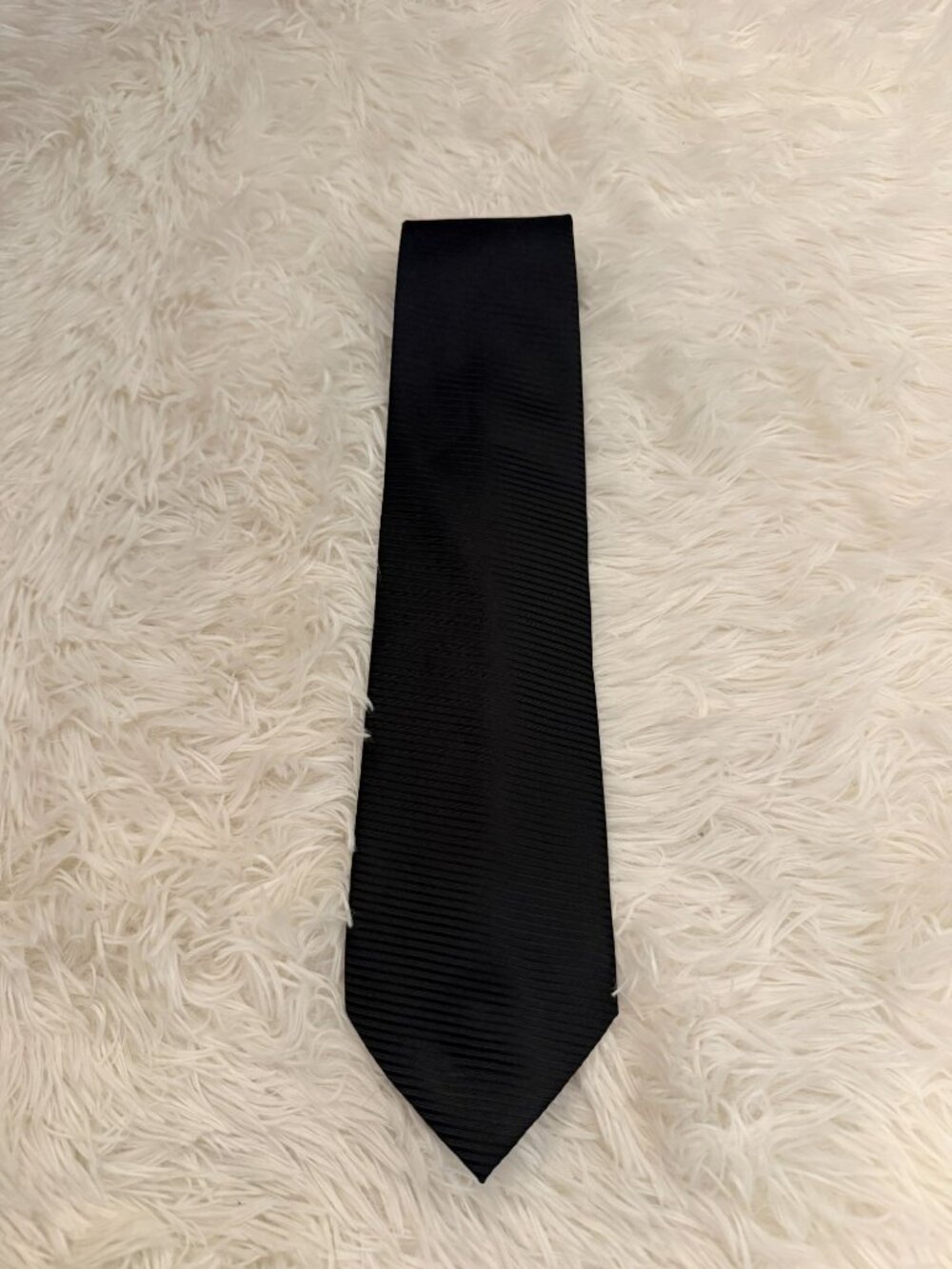 Supersmart Mens Black Silk Tie Necktie